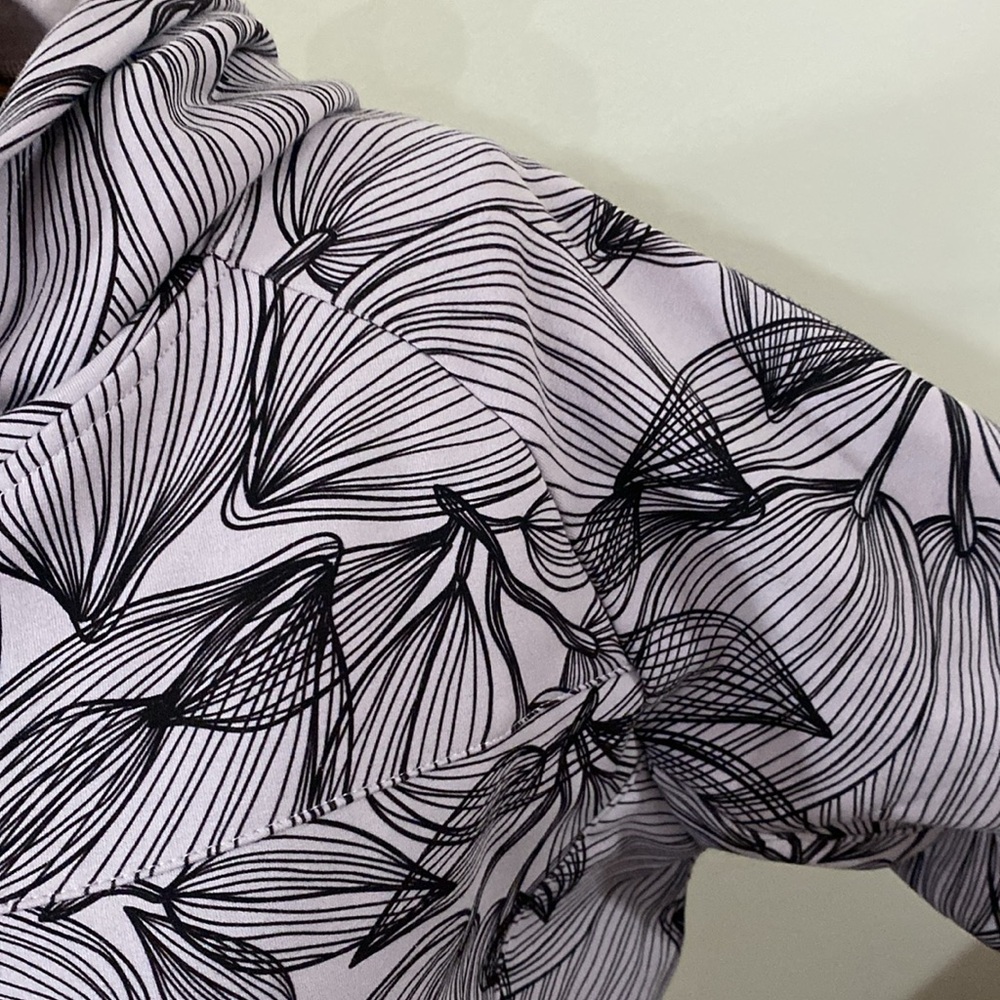 Buff Bunny core zip jacket hoodie floral sketch print in citrus lilac size XXXL - Picture 9 of 15